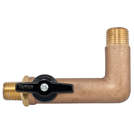 Oil Tank Valve With 1/2 X 3/8 In Male Threaded Connections