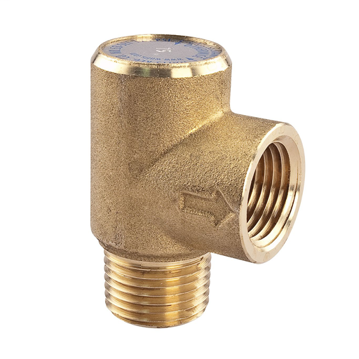 1/2 In Lead Free Brass Poppet Type Pressure Relief Valve, 100 psi