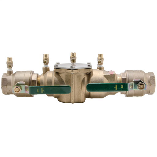 2 In Lead Free Double Check Valve Assembly, Quarter Turn Shutoff, Single Top Entry