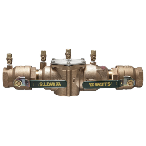 2 In Bronze Double Check Valve Assembly, Quarter Turn Shutoff, Cap And Tether, Single Top Entry, Domestic
