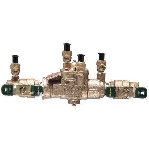 3/4 In Bronze Reduced Pressure Zone Assembly, Quarter Turn Shutoff Valves, Tee Handles