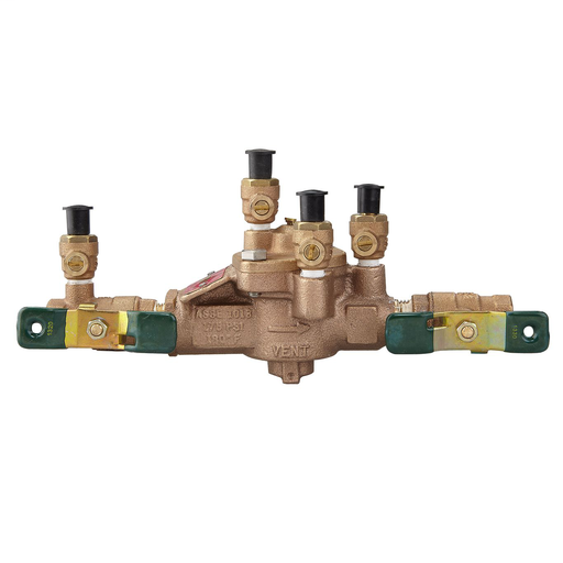1/2 In Bronze Reduced Pressure Zone Assembly, Quarter Turn Shutoff Valves, Cap And Tether