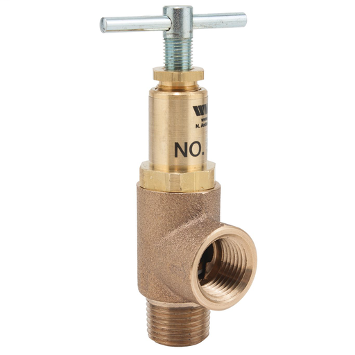 1/2 In Lead Free Poppet Type Bypass Control Relief Valve, T Handle, Adjustable 0-250 psi