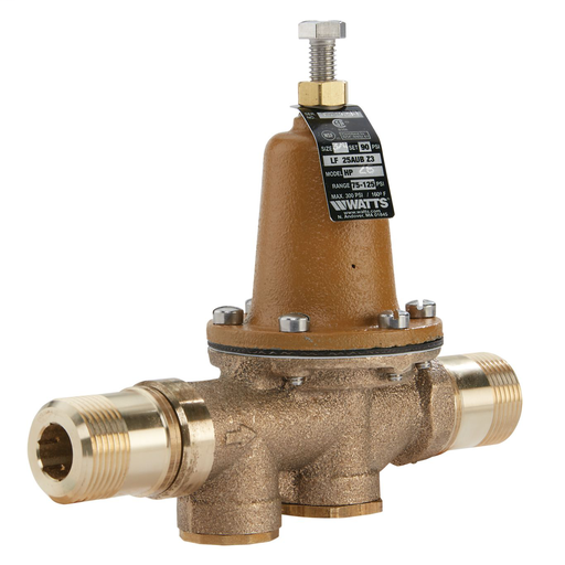 3/4 IN Lead Free Water Pressure Reducing Valve, NPT Female Union x NPT Female, Polymer Seat, High Range 75-125 psi