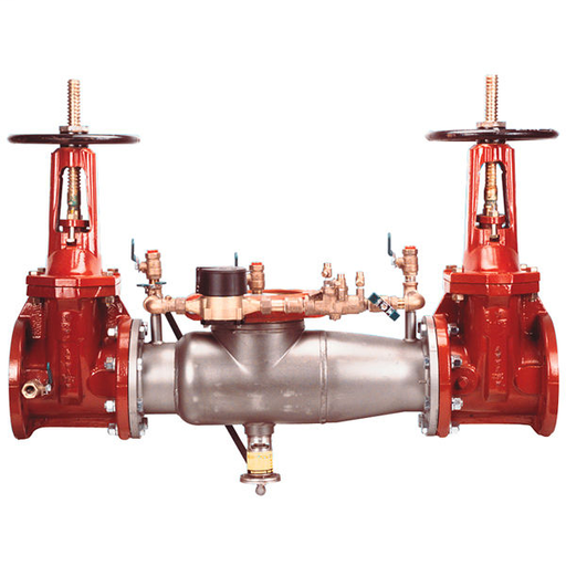 3 In Ss Reduced Pressure Detector Assembly, Osy Shutoffs, Grooved Inlet X Flanged Outlet, Cubic Feet Meter, Short Lay Length