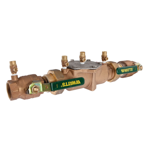 1 1/2 In Lead Free Double Check Valve Assembly With Quarter Turn Shutoff, Union Connections, Single Top Entry