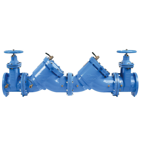 4 In Cast Iron Double Check Valve Assembly, Nrs Shutoffs
