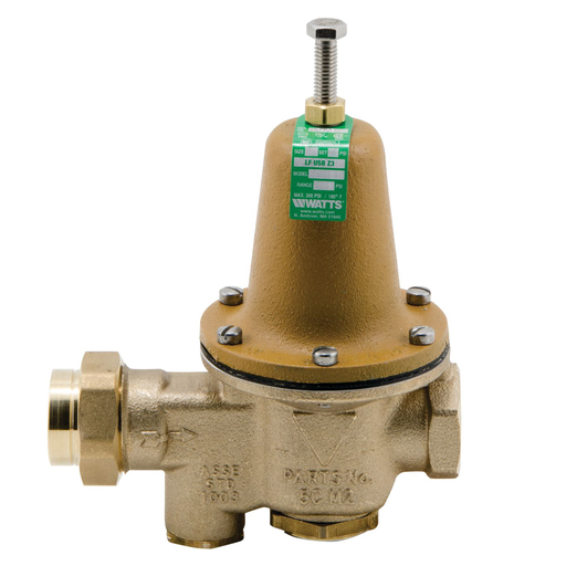 2 In Lead Free Water Pressure Reducing Valve, Npt Female Union X Npt Female, Low Range 10-35 psi