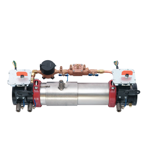 4 In Ss Double Check Detector Assembly, Ul/Fm Butterfly Valve Shutoffs, Gallons/Minute Meter