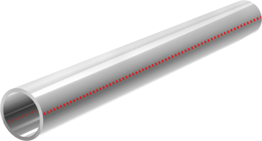 1/2 IN X 1000 FT 20 FT sticks Translucent Potable WaterPEXa Tubing, Red Print