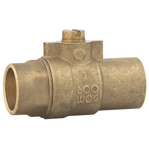 3/4 In Hydronic Balancing Ball Valve With Sweat Ends, Slotted Stem And Teflon Seats