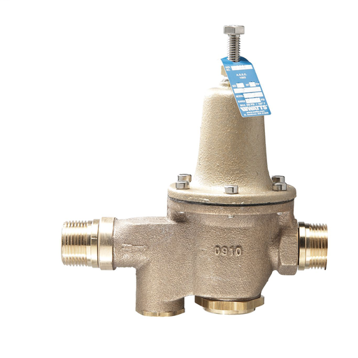3/4 In Lead Free Water Pressure Reducing Valve, Water Meter Thread Connections, Adjust 25-75 psi, No Bypass