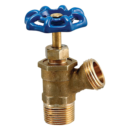 3/4 In Lead Free Boiler Drain Shutoff, Male Ips, Angle