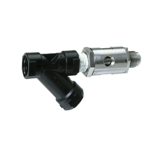3/8 IN Dual Check Valve, Atmospheric Vent, Wye Pattern Strainer, SAE Female Flare Outlet Connection