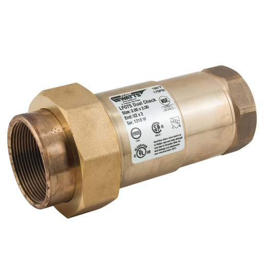 2 In Dual Check Valve, Residential Fire Sprinkler System