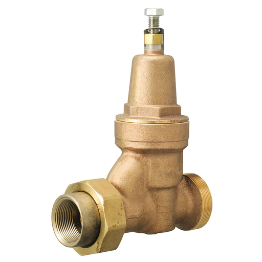 2 In Lead Free Water Pressure Reducing Valve, Npt Thread Union X Npt Female, Adjust 25-75, Max Work 300 psi