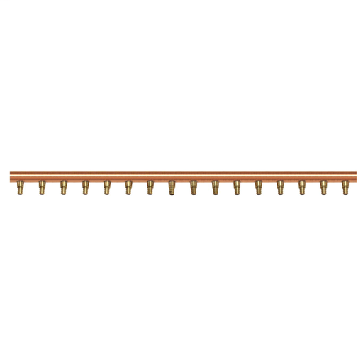 Lead Free 1 Trunk X 16 Branch Customcut (TM) Copper Manifold With 3/8 Cf Fittings