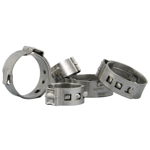 3/4 In Stainless Steel Close-Ear Cinchclamp (TM) For Sdr9 Potable And Hydronic Pex Tubing, 100 Pack