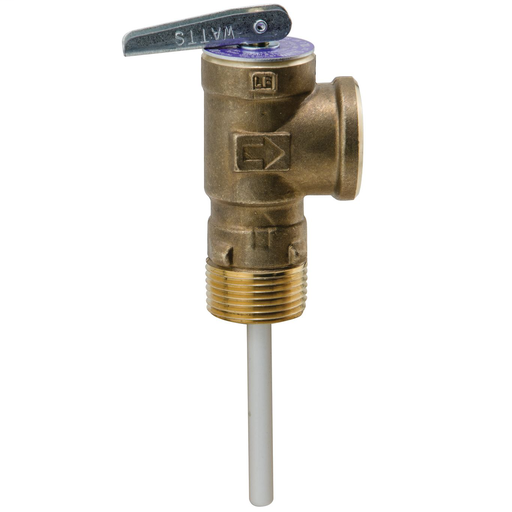 3/4 In Lead Free Self Closing Temperature And Pressure Relief Valve, 150 psi, 210 degree F, Test Lever, Short Thermostat