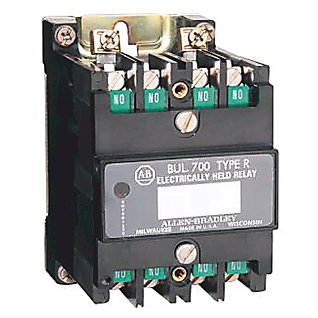 700-R Sealed Contact Industrial Control Relay, 2 N.O., Manetic Latch Option, 24V DC