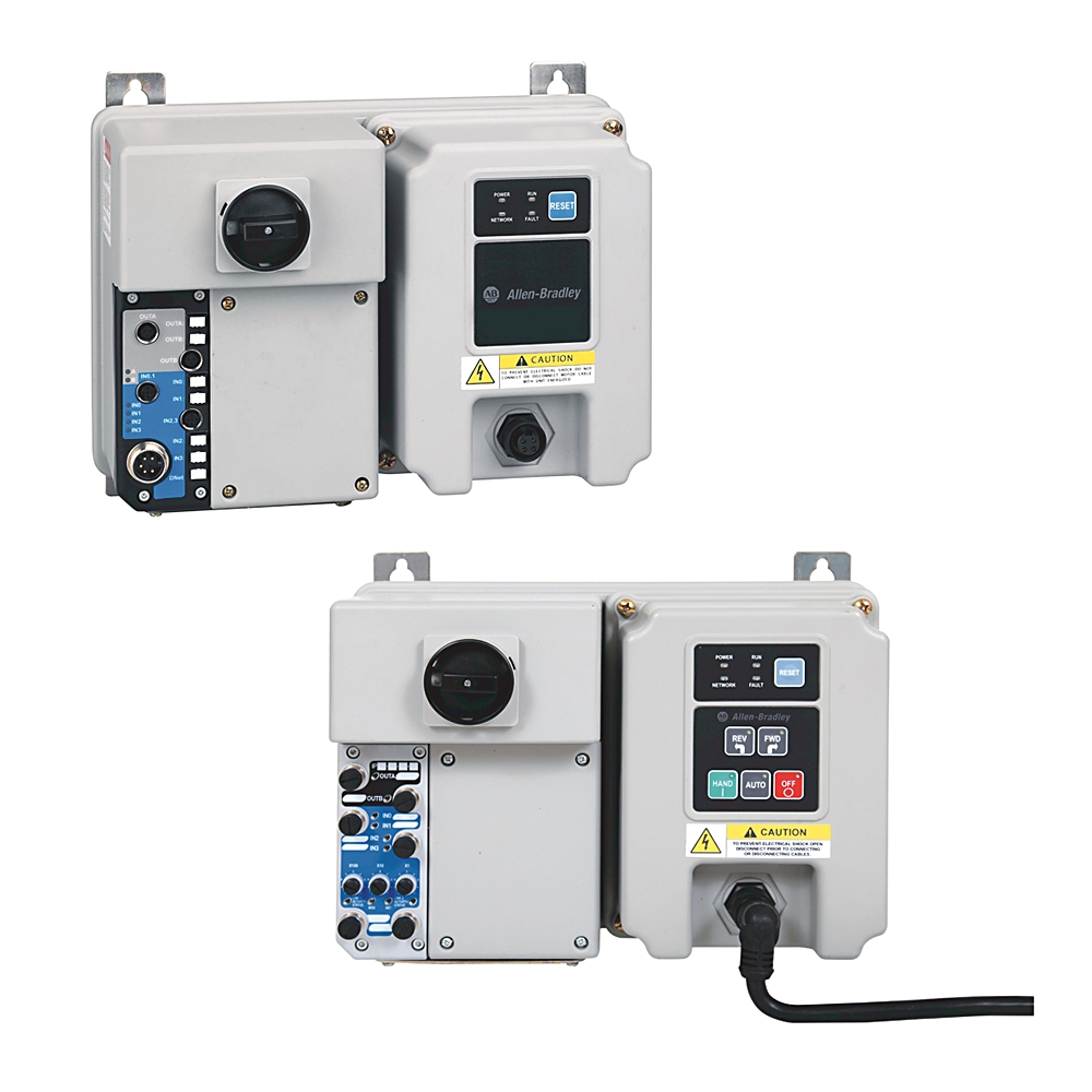 281 Reversing Starter, EtherNet/IP, 24V DC, 25 A Rated Device, Current Range 3.2...16 A, ArmorConnect Power Media Connection with Motor Cable Supplied