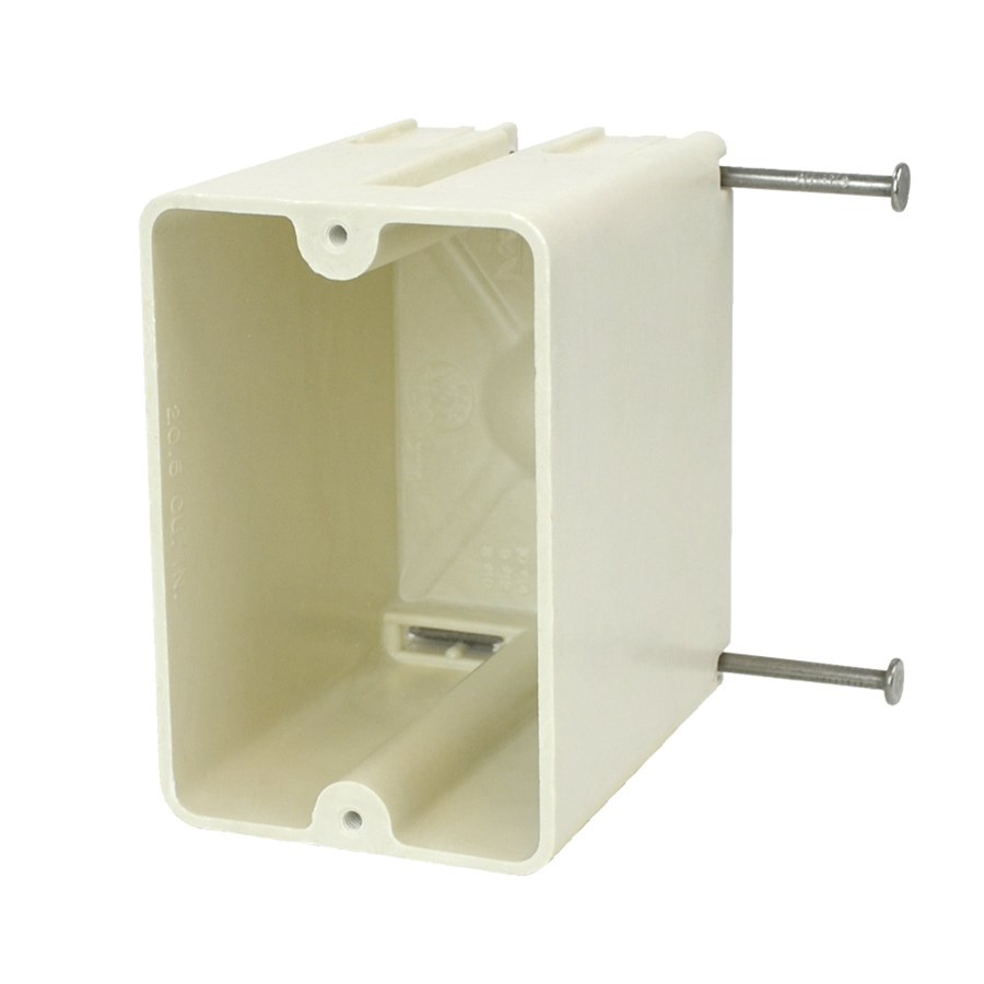 Allied Moulded Products 9327-N 3-1/4 x 2-3/8 x 3-1/4 Inch 20.5 In 1-Gang Switch/Receptacle Outlet Box Allied Moulded Products 9327-N 3-1/4 x 2-3/8 x 3-1/4 Inch 20.5 In 1-Gang Switch/Receptacle Outlet Box