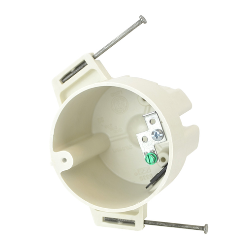 Product image for Allied Moulded Products 9335-NG 2-7/8 x 3-1/2 Inch 20.5 In. Fiberglass Round Ceiling Fixture Outlet Box