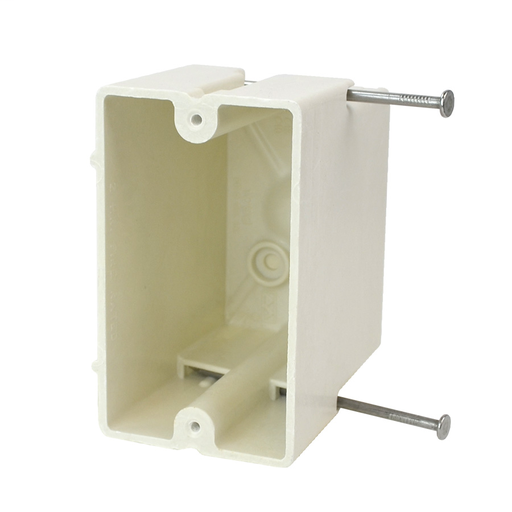 Product image for Allied Moulded Products 1098-N 3-1/4 x 2-1/4 x 3-3/4 Inch 20.5 In. 1-Gang Fiberglass Switch/Receptacle Outlet Box