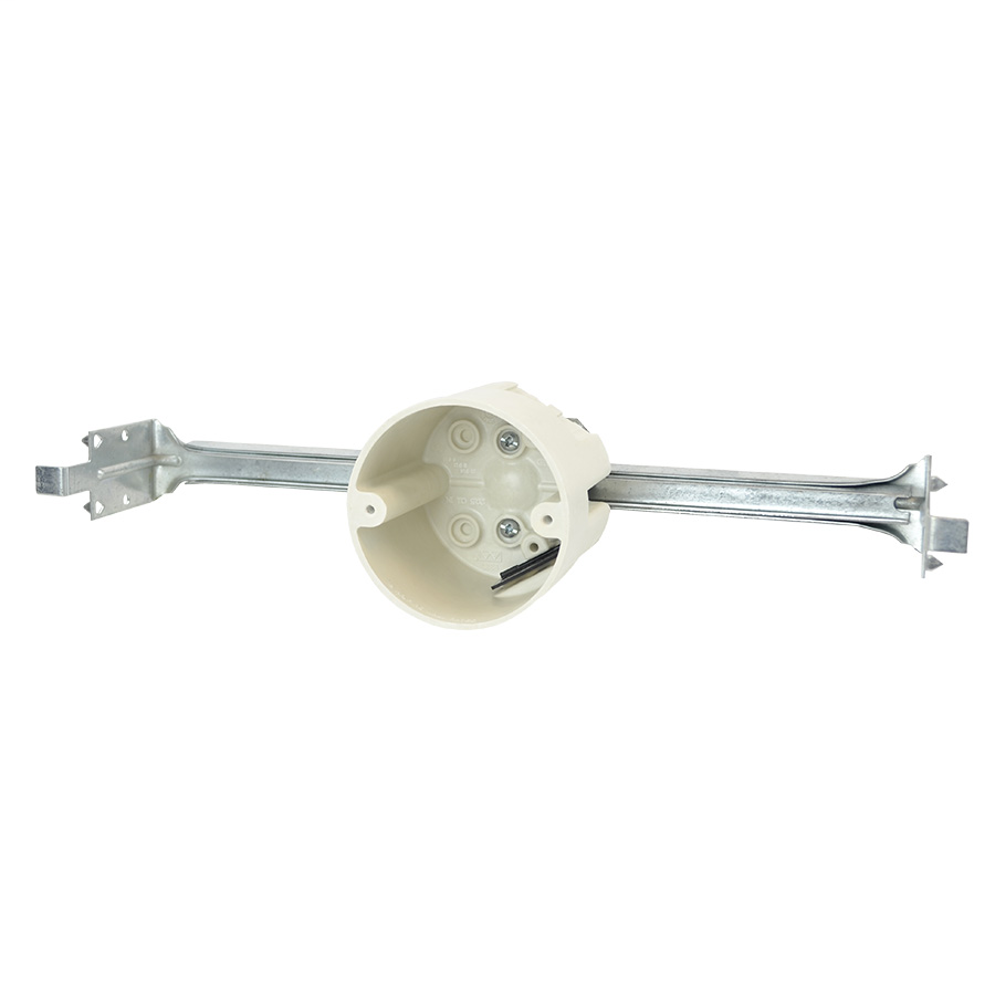 Allied Moulded Products 9335-BHK 2-7/8 x 3-1/2 Inch 20.5 In Fiberglass Round Ceiling Fixture Outlet Box Allied Moulded Products 9335-BHK 2-7/8 x 3-1/2 Inch 20.5 In Fiberglass Round Ceiling Fixture Outlet Box
