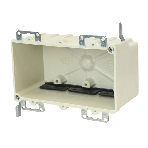 Product image for Allied Moulded Products 9313-EWK 2-7/8 x 5-15/16 x 3-1/4 Inch 42.5 In. 3-Gang Switch/Receptacle Outlet Box