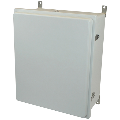Product image for Allied Moulded Products AM24200RL NEMA 4X Fiberglass Enclosed Raised Quick Release Latch Hinged Cover
