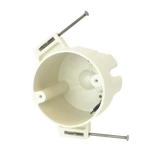 Product image for Allied Moulded Products 9335-NK 2-7/8 x 3-1/2 Inch 20.5 In. Fiberglass Round Ceiling Fixture Outlet Box