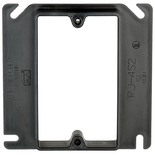 Product image for Allied Moulded Products PJ-4S2 4 Inch Square 1-Gang Plaster Ring Electrical Junction Box