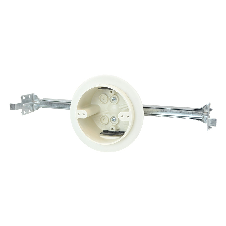 Allied Moulded Products 9350-BHKV 2-3/8 x 4 Inch 22.5 In Fiberglass Round Ceiling Fixture Outlet Box Allied Moulded Products 9350-BHKV 2-3/8 x 4 Inch 22.5 In Fiberglass Round Ceiling Fixture Outlet Box