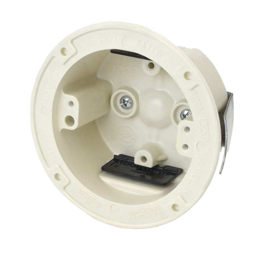 Allied Moulded Products 9305-SK 14 cubic inch 3.5 Inch Diameter Snap Bracket Round Fixture Support Box Allied Moulded Products 9305-SK 14 cubic inch 3.5 Inch Diameter Snap Bracket Round Fixture Support Box