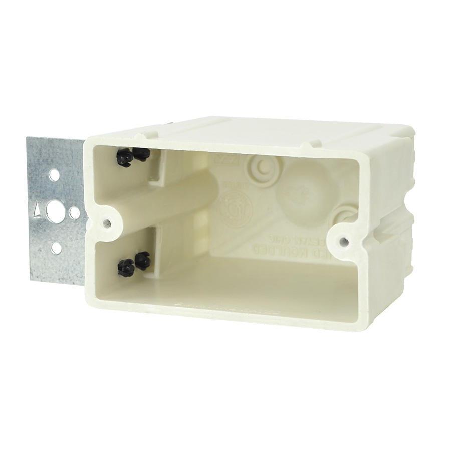 Allied Moulded Products 1098-Z4H 3-1/4 x 2-1/4 x 3-3/4 Inch 20.5 In 1-Gang Fiberglass Offset Switch/Receptacle Outlet Box Allied Moulded Products 1098-Z4H 3-1/4 x 2-1/4 x 3-3/4 Inch 20.5 In 1-Gang Fiberglass Offset Switch/Receptacle Outlet Box