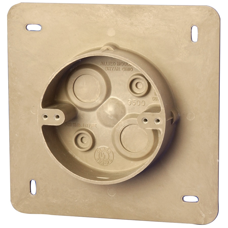 Allied Moulded Products AC9500 4 x 1-1/4 Inch 12 In Fiberglass Round Fixture Outlet Box Allied Moulded Products AC9500 4 x 1-1/4 Inch 12 In Fiberglass Round Fixture Outlet Box