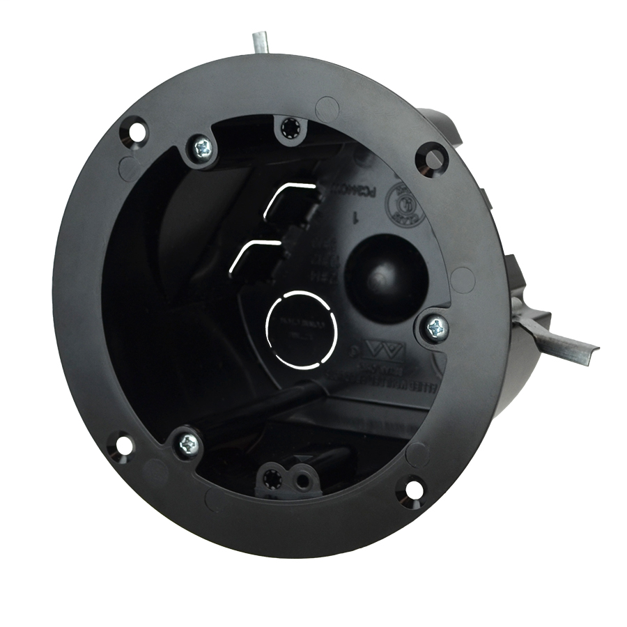 Allied Moulded Products PC244OW 24.5 cubic inch 4 Inch Diameter Old Work Wing Bracket Fixture Support Box Allied Moulded Products PC244OW 24.5 cubic inch 4 Inch Diameter Old Work Wing Bracket Fixture Support Box