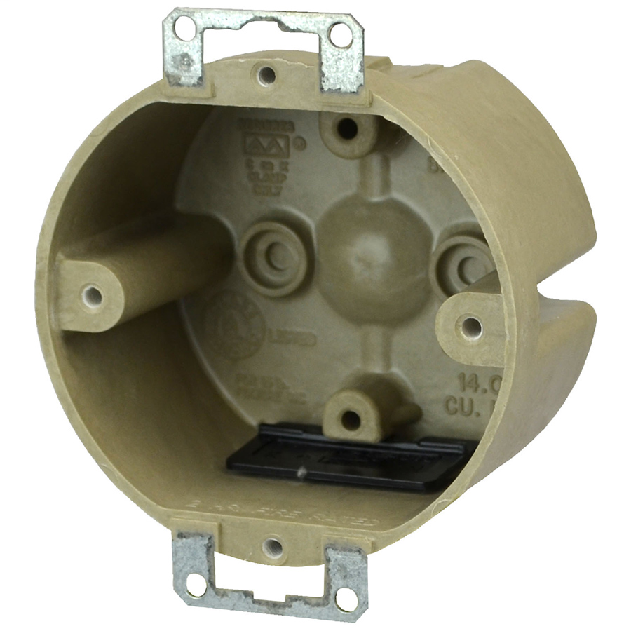 Allied Moulded Products 9338-EKT 2 x 3-1/2 Inch 14 In Fiberglass Round Fixture Outlet Box Allied Moulded Products 9338-EKT 2 x 3-1/2 Inch 14 In Fiberglass Round Fixture Outlet Box