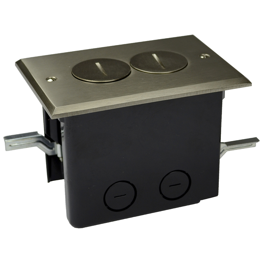 Allied Moulded Products FB-2N Thermoplastic Floor Box 25 In Rectangular Nickel Cover Duplex Device Allied Moulded Products FB-2N Thermoplastic Floor Box 25 In Rectangular Nickel Cover Duplex Device