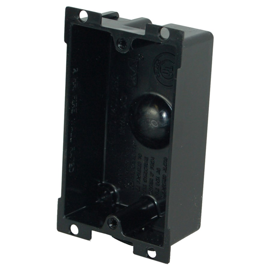 Allied Moulded Products P-108E 1-1/4 x 2-3/8 x 3-5/8 Inch 8 In 1-Gang PVC Switch/Receptacle Outlet Box Allied Moulded Products P-108E 1-1/4 x 2-3/8 x 3-5/8 Inch 8 In 1-Gang PVC Switch/Receptacle Outlet Box