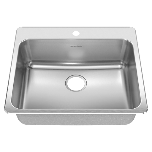 Prevoir Stainless Steel Drop-In 25-1/4 Inch by 22 Inch 1-Bowl Kitchen Sink 15SB252211.15SB252211073