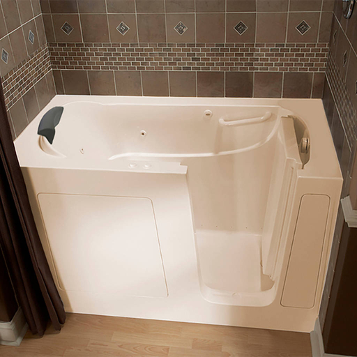 Gelcoat Premium Series 30x60-inch Walk-In Bathtub with Combination Air Spa and Whirlpool Massage Systems - Right Door/Drain 3060105CR.L