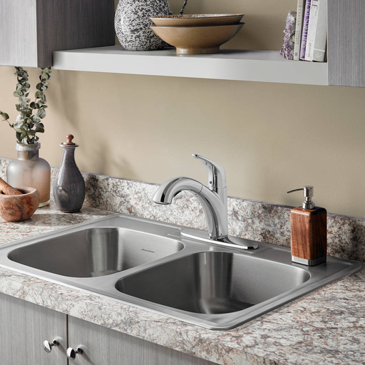 Colony 33x22-inch ADA Double Bowl Stainless Steel Kitchen Sink 22DB6332284S.075