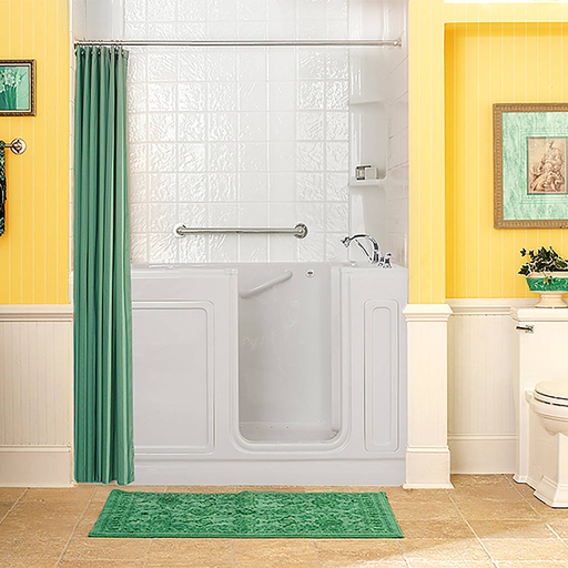 Gelcoat Premium Series 32x60-inch Walk-In Bathtub with Air Spa System - Right Door/Drain with Tub Faucet 3260219AR.W