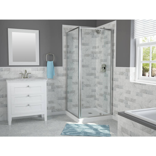 Axis 32" Square Corner Shower Base + Drain 3232SST3.020