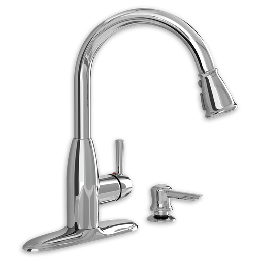 McKenzie 1 Handle High-Arc Pull Down Kitchen Faucet with Soap Dispenser 9012301.002