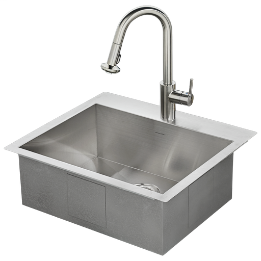 Memphis 25x22 Kitchen Sink Kit 18SB252211C075.075