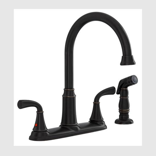 Tinley 2-Handle High-Arc Kitchen Faucet with Separate Side Spray 7408400.181