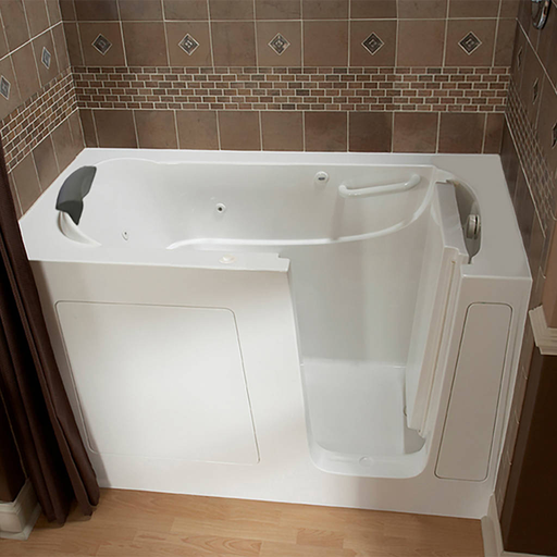 Gelcoat Premium Series 30x60-inch Walk-In Bathtub with Whirlpool Massage System - Right Door/Drain 3060105WR.W